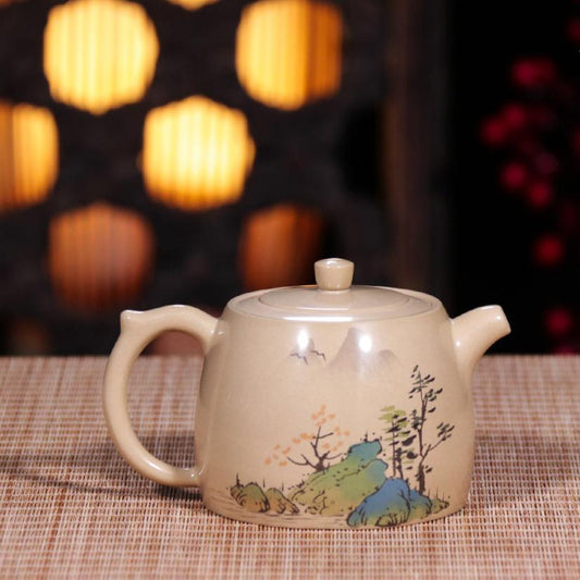 Jian Shui Clay "Shan Shui You Qing" Teapot by Wang Shi Jun