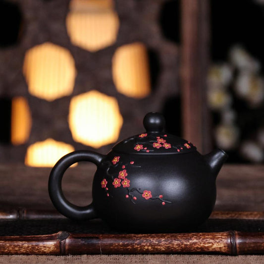 Jian Shui Clay "Plum Blossom" Teapot by Li Wen Xue