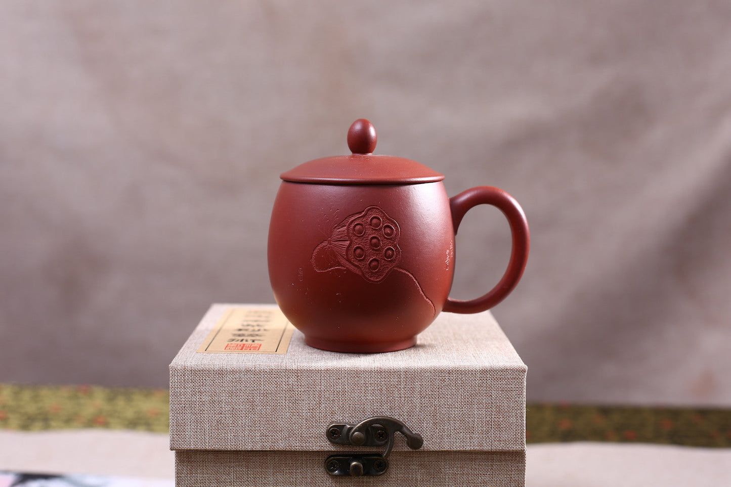 Yixing Qing Shui Ni Clay "Lotus Pod" Brew Cup with Cover