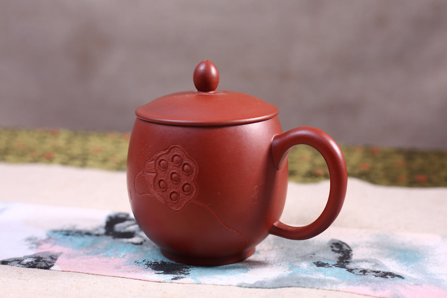 Yixing Qing Shui Ni Clay "Lotus Pod" Brew Cup with Cover