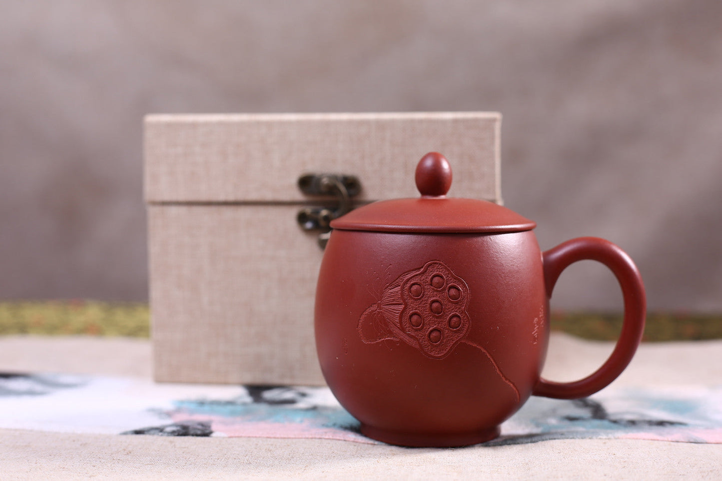 Yixing Qing Shui Ni Clay "Lotus Pod" Brew Cup with Cover